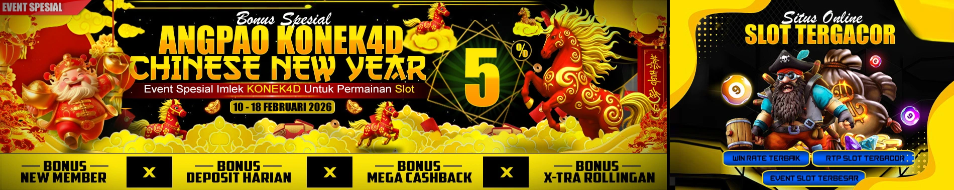 CHINESE NEW YEAR KONEK4D MIN DEPO 10K